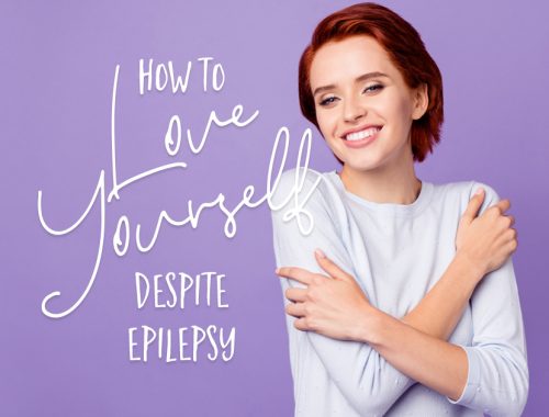 Woman hugging herself