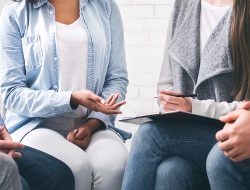 Group of people talking